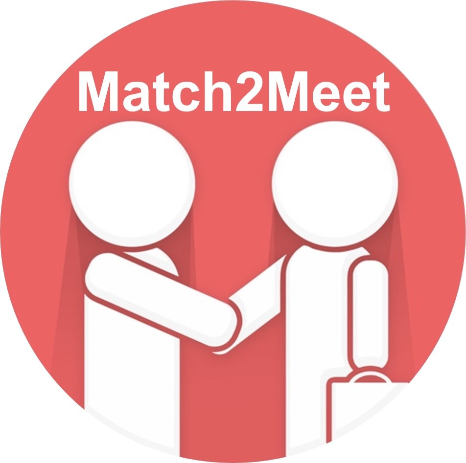 This is the icon for the Match2Meet business matching tool, which is used for targeted networking at trade fairs.