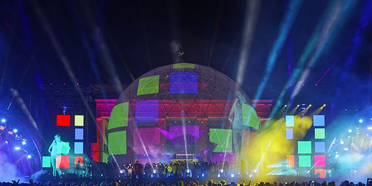 30 Jahre Mauerfall Berlin Lichttechnik 30 Jahre Mauerfall Party Brandenburger Tor Berlin