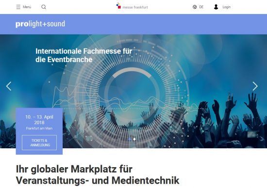 Relaunch Webseite Prolight + Sound