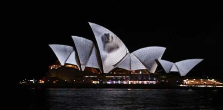 Sydney-Oper-Licht-Projektio