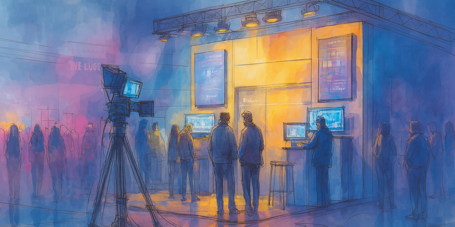 Livestreaming auf einem Event mit professioneller Kameraausrüstung – im Fokus stehen AG-CX18 und AG-CX20 von Panasonic