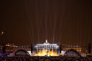 Brandenburger Tor Mauerfall Lasershow