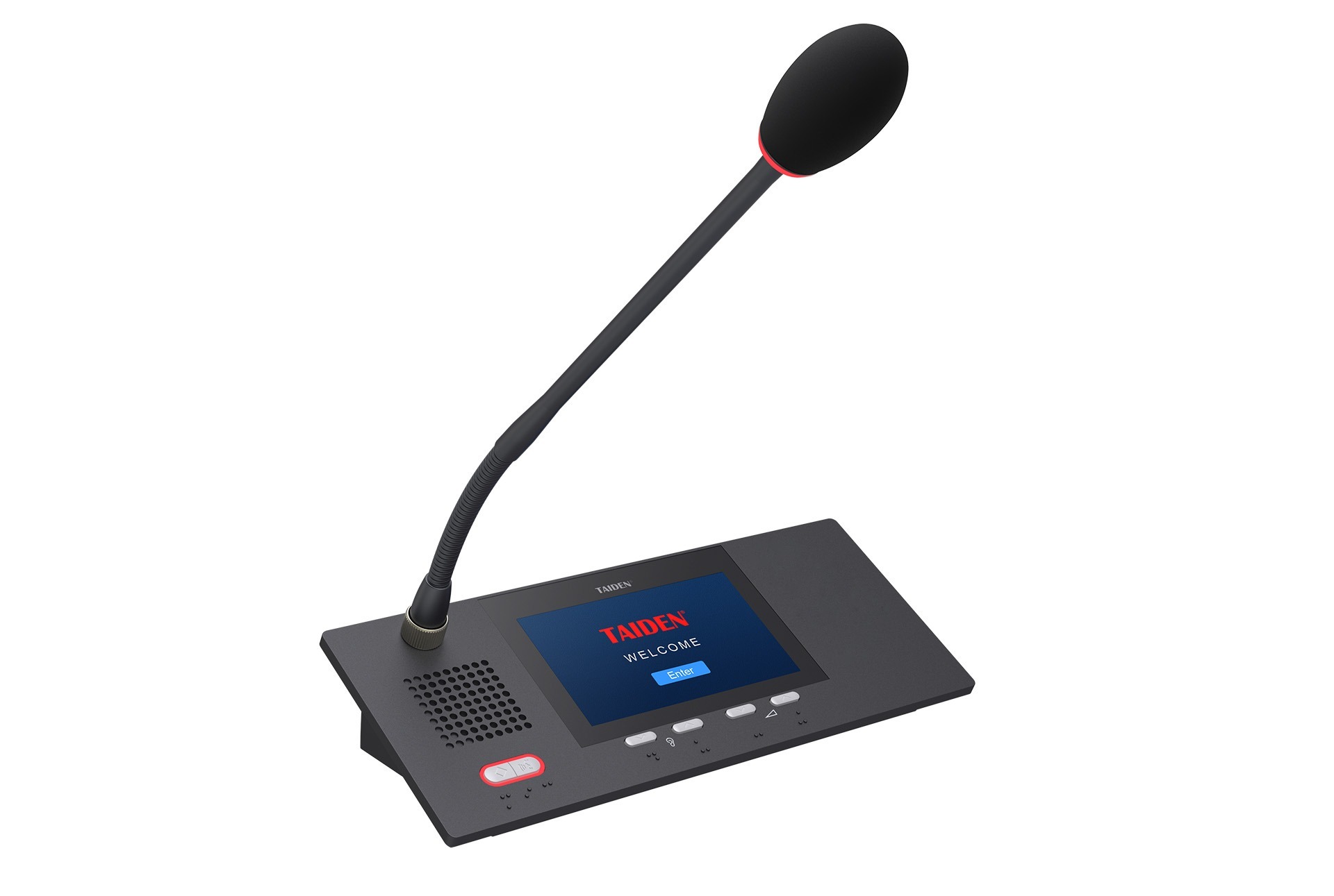 TAIDEN conference unit with gooseneck microphone, display and control buttons
