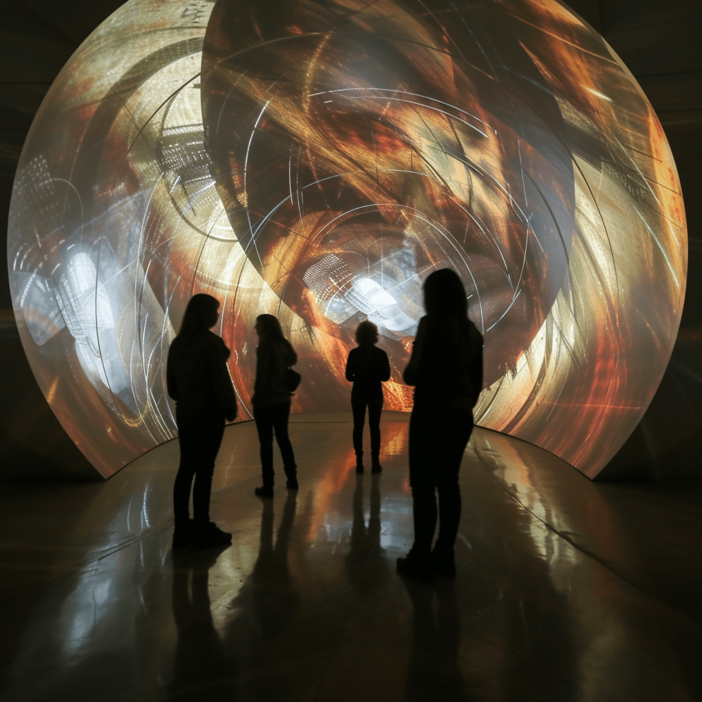 immersive art installation visitors