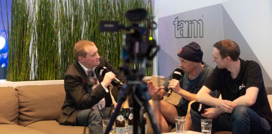 Messe Live Talk (v.l.n.r: Norbert Stangl, Johnathan Lewis & Jan Scholten)